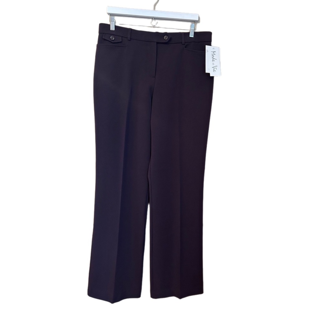 Hollywood Eggplant Coloured Straight Leg Dress Pant